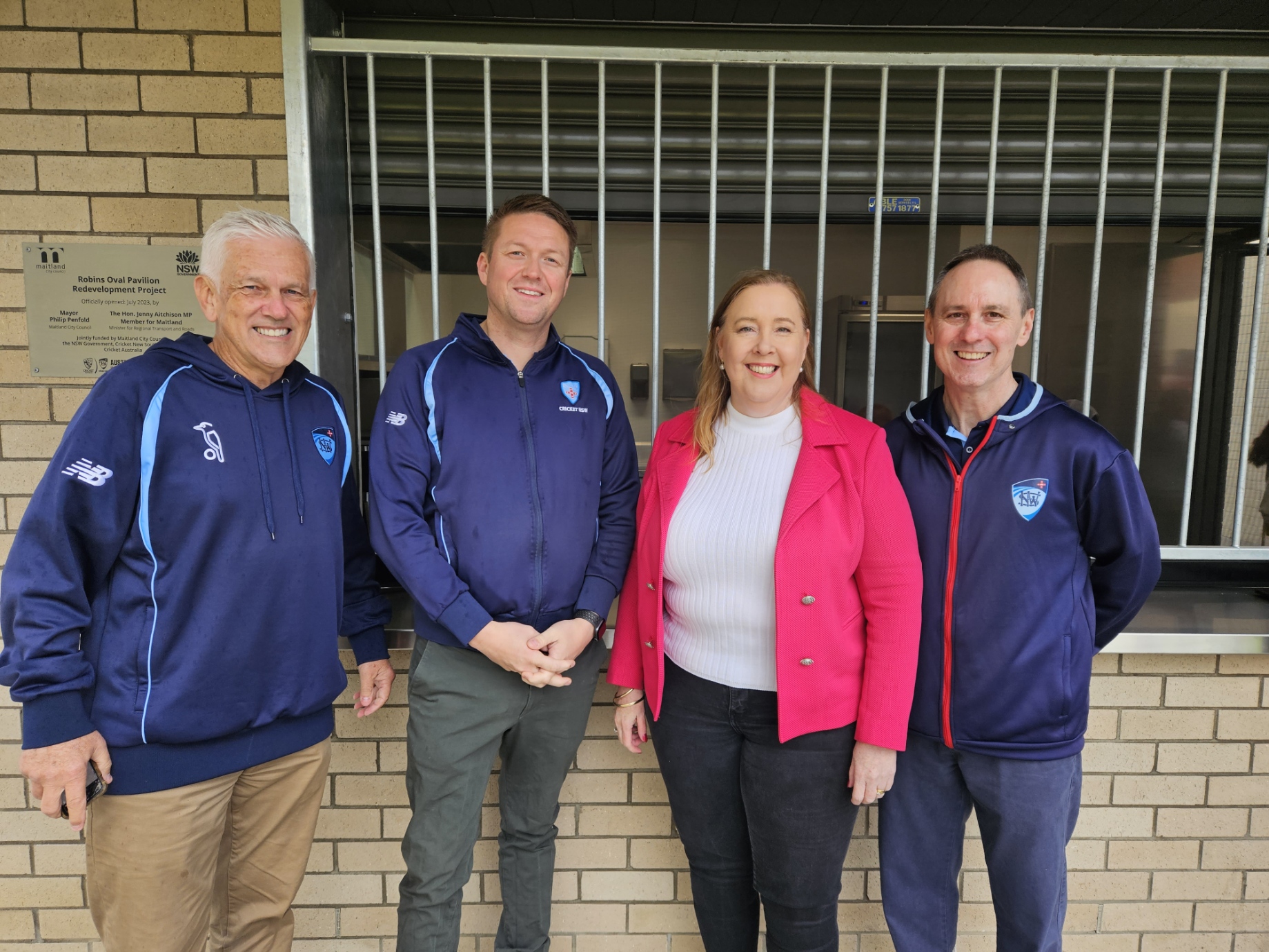 Jenny Aitchison in Maitland with members of community sporting organisations.